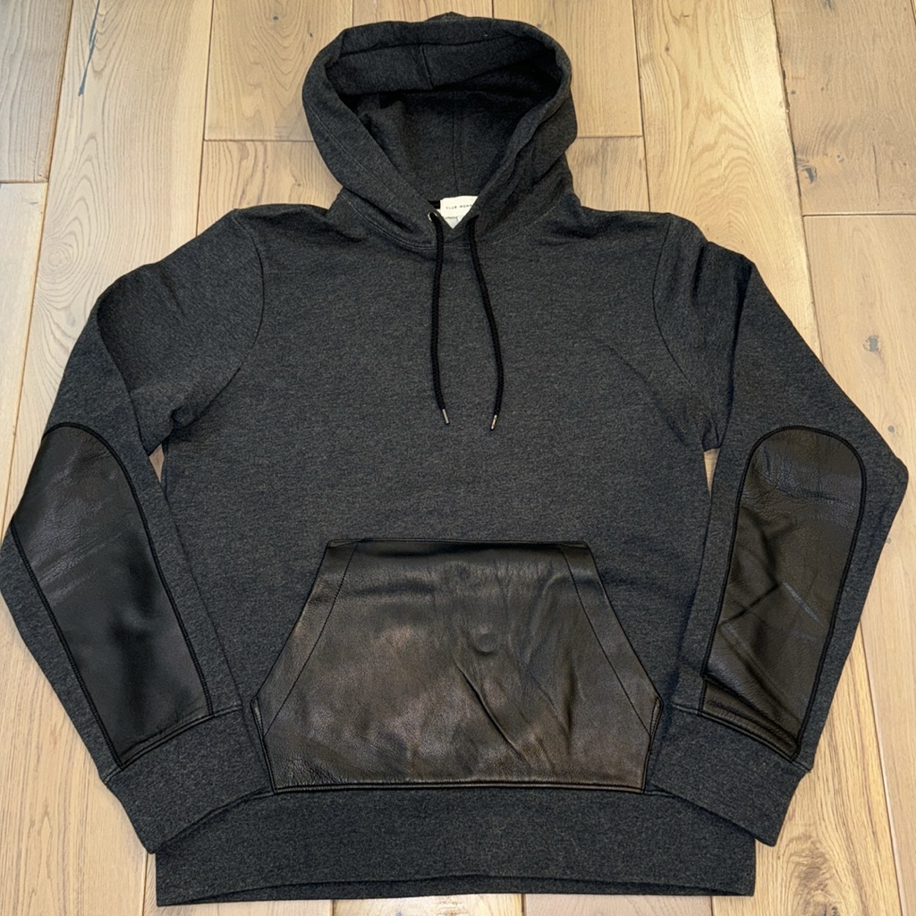 Club Monaco Leather Trim Hoodie